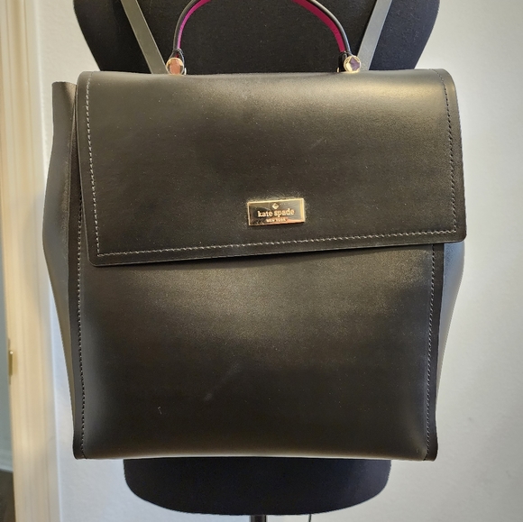Kate Spade Cameron Backpack in black & pink